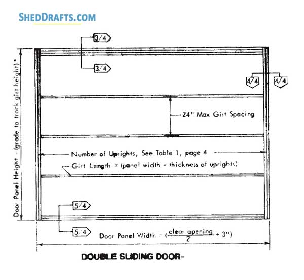 48x96 Pole Machine Shed Plans Blueprints 10 Double Sliding Door