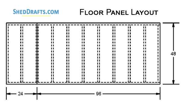 4x10 Lean To Garden Shed Plans Blueprints 06 Floor Framing Plan