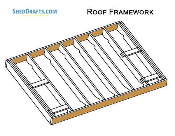 4x10 Lean To Garden Shed Plans Blueprints 13 Roof Framing Details