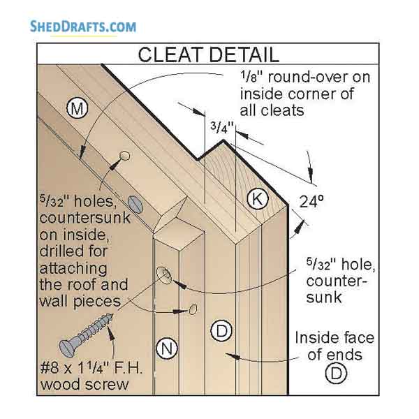4x5 Playhouse Shed Plans Blueprints 08 Cleat Detail