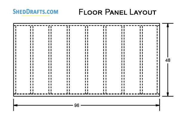 4x8 Lean To Shed Building Plans Blueprints 06 Floor Framing Plan