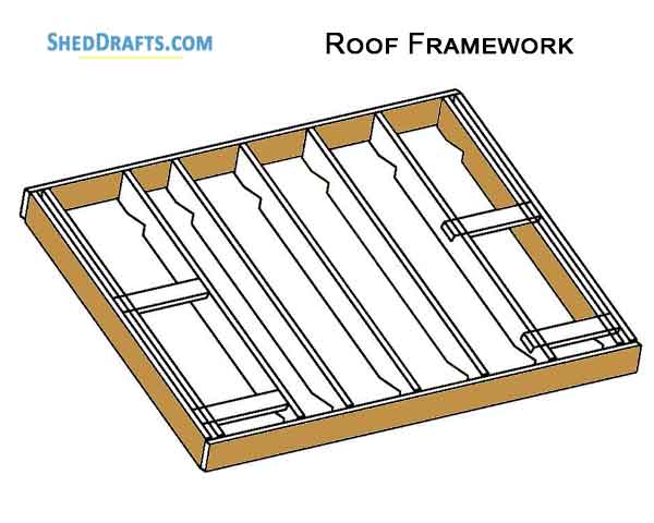 4x8 Lean To Shed Building Plans Blueprints 13 Roof Framing Details