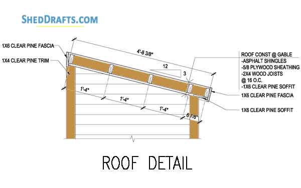 4×8 lean to tool shed plans blueprints to design potting shed