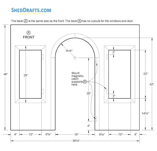5x7 Playhouse Shed Plans Blueprints 11 Wall Layout
