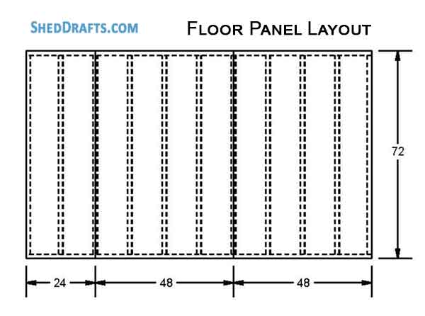 6x10 Saltbox Storage Shed Diy Plans Blueprints 06 Floor Framing Plan