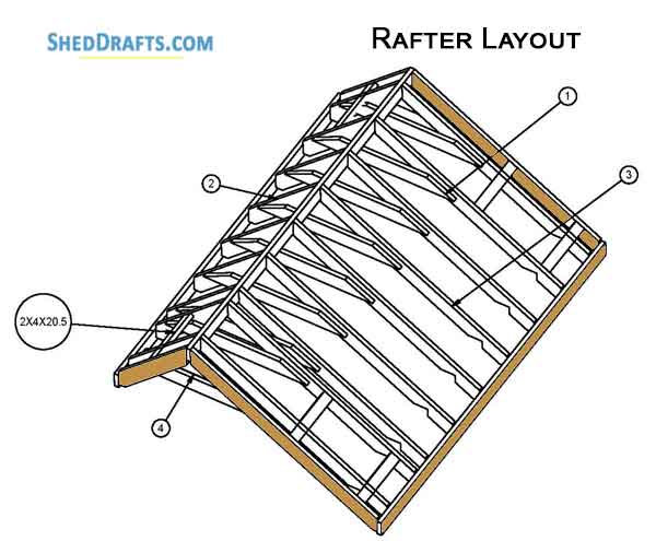6x10 Saltbox Storage Shed Diy Plans Blueprints 14 Roof Truss Layout