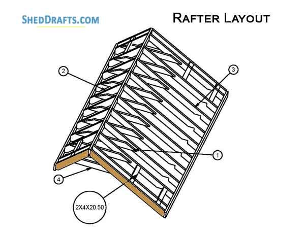 6x12 Saltbox Storage Shed Diy Plans Blueprints 14 Roof Truss Layout