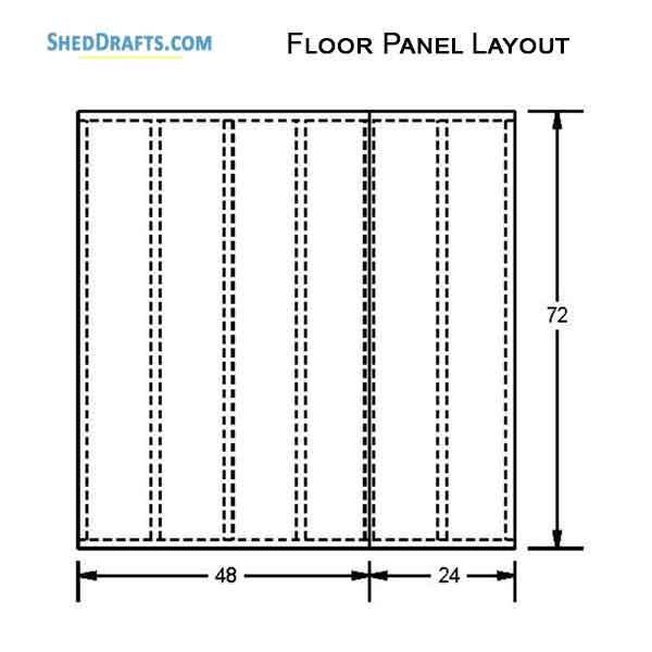 6x6 Gable Tool Storage Shed Plans Blueprints 06 Floor Framing Plan