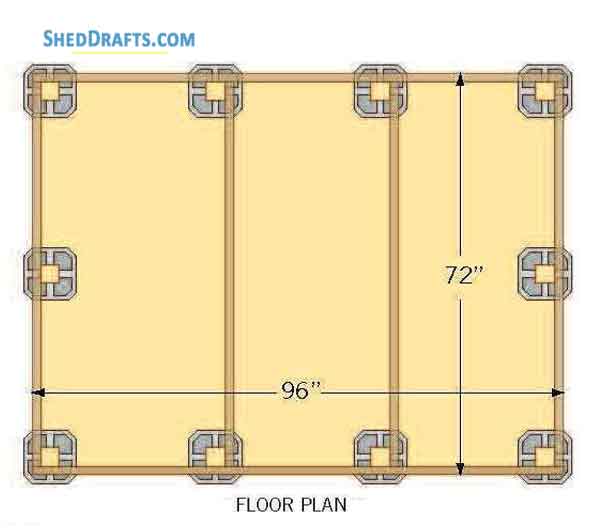 6x8 Gable Roof Shed Plans Blueprints 02 Floor Plan