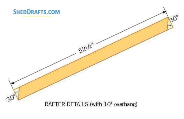 6x8 Gable Roof Shed Plans Blueprints 03 Roof Rafter