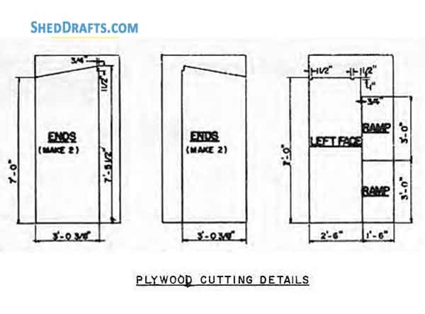 6x8 Gable Tool Storage Shed Plans Blueprints 11 Wall Plywood Cutting