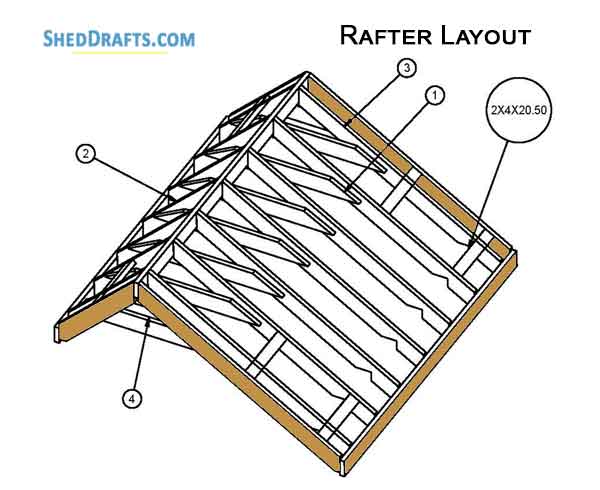 6x8 Saltbox Storage Shed Diy Plans Blueprints 14 Roof Truss Layout