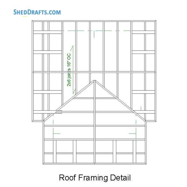 8x10 Gable Garden Shed Plans Blueprints 10 Roof Framing
