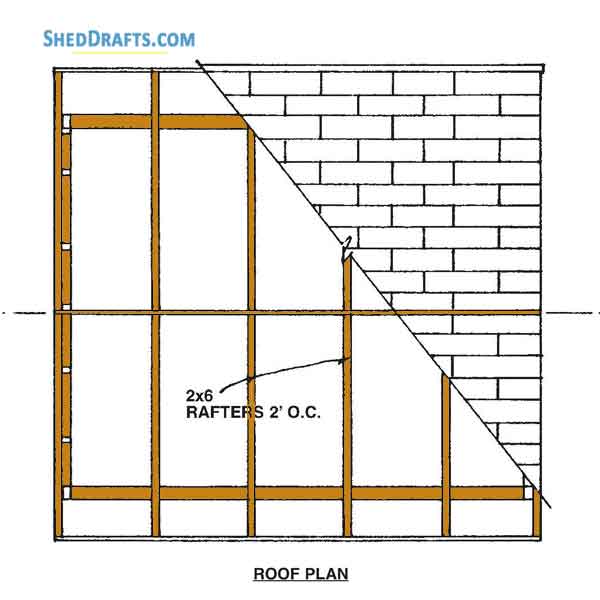 8x10 Gable Storage Shed Plans Blueprints 03 Roof Plan