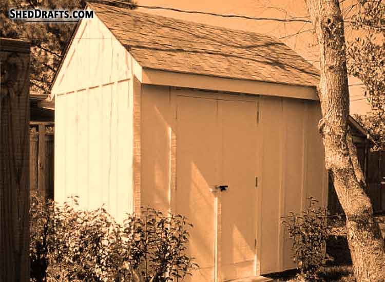 8×10 Gable Storage Shed Plans Blueprints To Craft Utility Shed