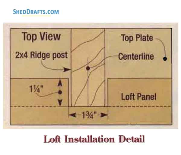 8x10 Gable Tool Storage Shed Plans Blueprints 05 Loft Installation