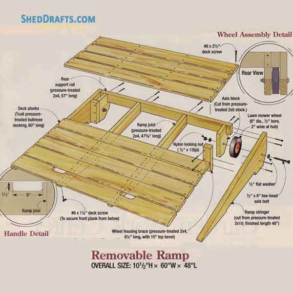 8×10 Gable Tool Storage Shed Plans Blueprints For 