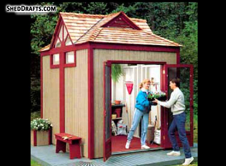 8x10 Garden Shed Plans With Workbench Blueprints 00 Draft Design