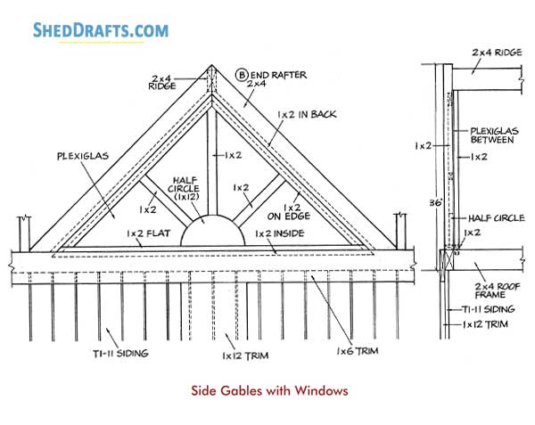 8x10 Garden Shed Plans With Workbench Blueprints 19 Window Framing