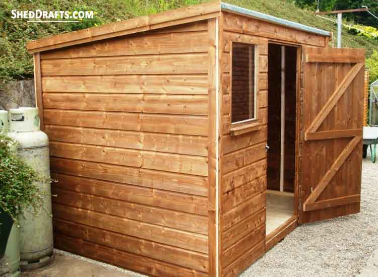 8×10 Lean To Garden Shed Plans Blueprints For Beautiful Yard Shed