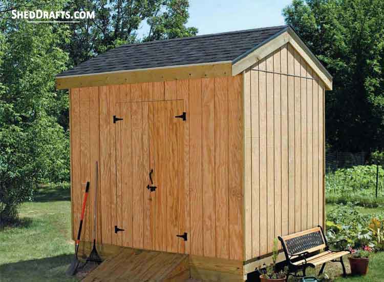 8×10 diy storage shed plans blueprints to assemble a