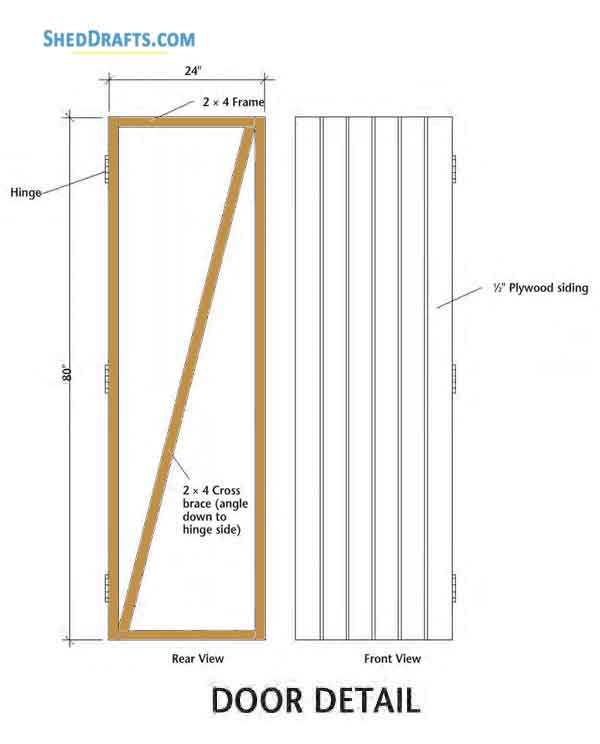 8x10 Simple Storage Shed Plans Blueprints 11 Door Frame Detail