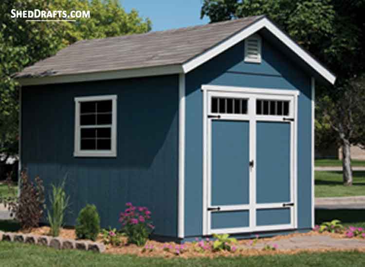 8x12 Gable Garden Shed Plans Blueprints To Craft Beautiful Shed