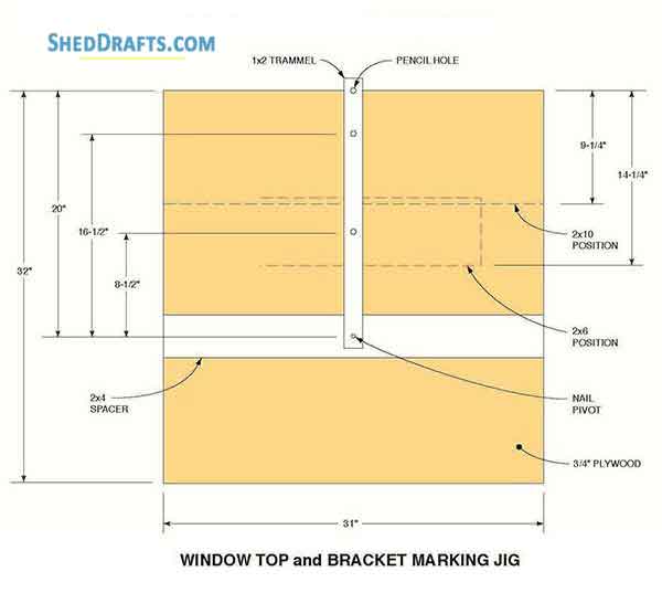 8x12 Gable Storage Shed Plans Blueprints 16 Bracket Marking