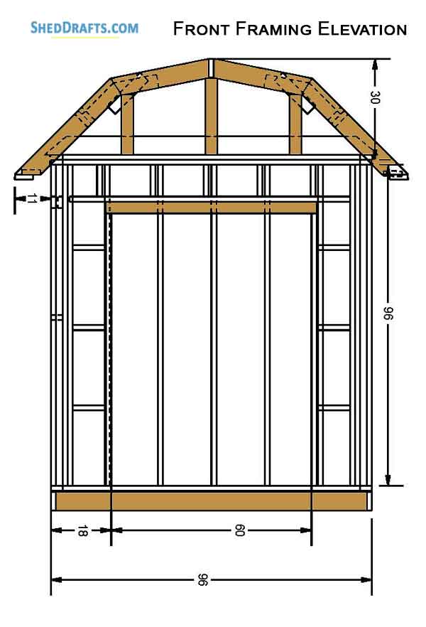 8×12 Gambrel Barn Storage Shed Plans Blueprints To Set Up A Spacious Shed