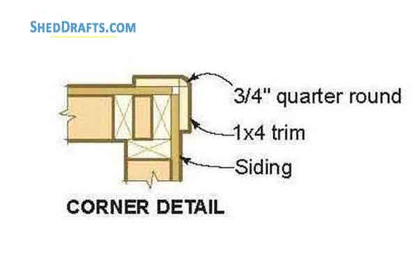 8x12 Lean To Shed Plans Blueprints Storage 03 Corner Details