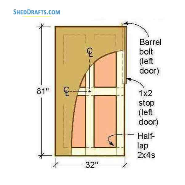 8x12 Lean To Shed Plans Blueprints Storage 06 Door Construction