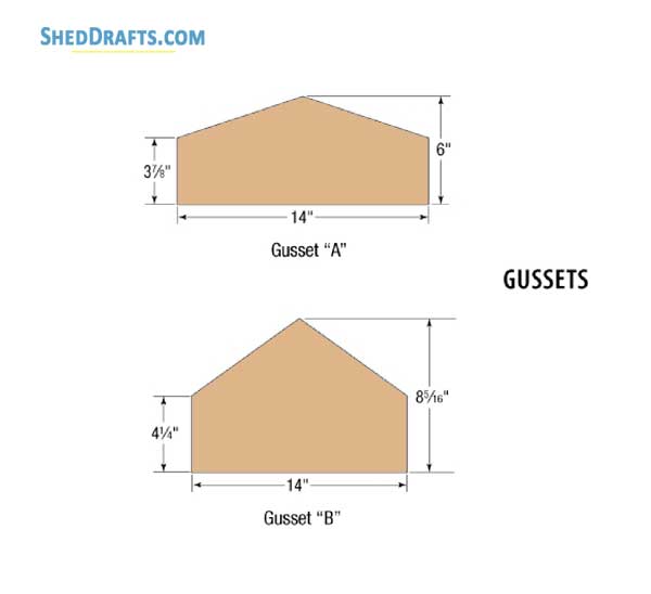 8x8 Diy Gable Rib Style Storage Shed Plans Blueprints 03 Gussets