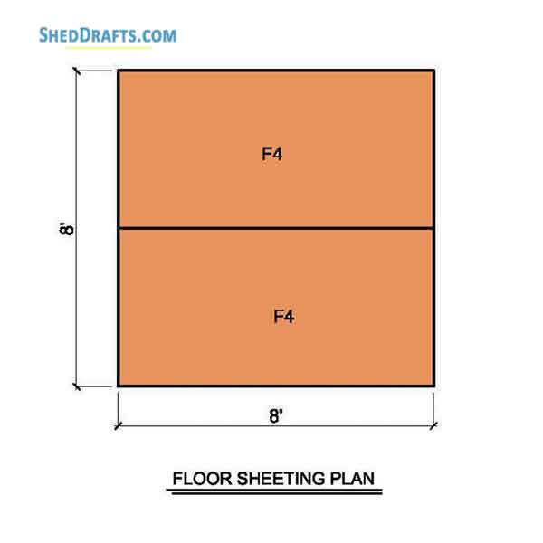 8x8 Lean To Storage Shed Plans Blueprints 06 Floor Siding