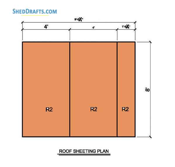 8x8 Lean To Storage Shed Plans Blueprints 11 Roof Siding