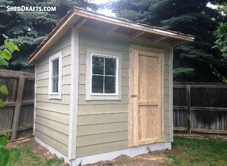 8×8 Lean To Utility Shed Plans Blueprints To Craft A Patio 