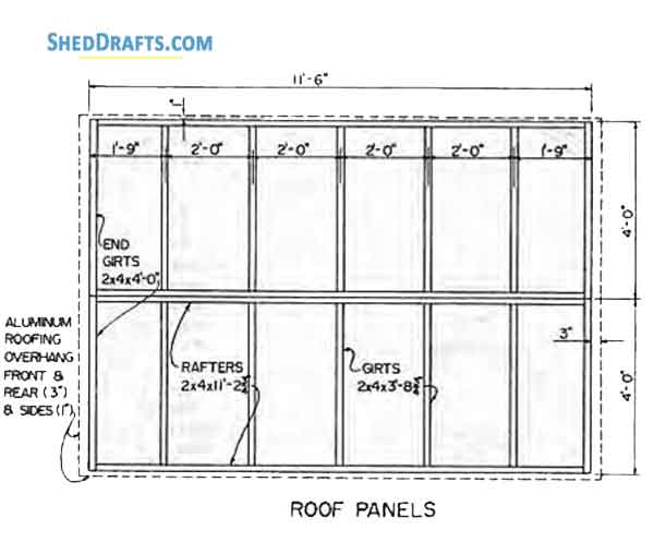8x8 Lean To Utility Shed Plans Blueprints 07 Roof Framing Details
