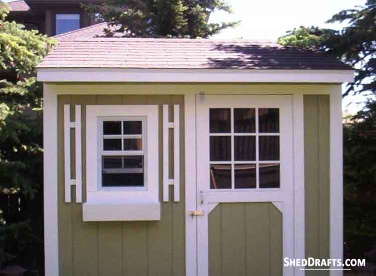 8×8 Wooden Storage Shed Plans Blueprints To Set Up Patio Shed