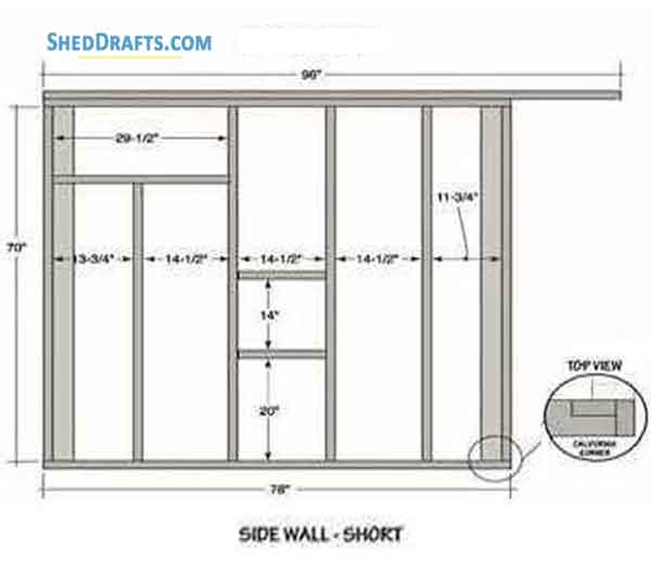 9×10 Slant Roof Shed Plans Blueprints For Storage Shed