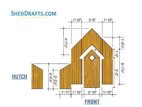 7x7 Diy Potting Shed Building Plans Blueprints 5 Front Framing