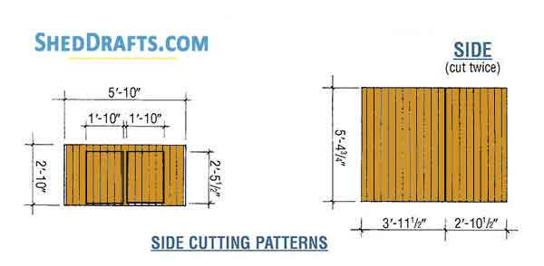 7x7 Diy Potting Shed Building Plans Blueprints 7 Side Patterns