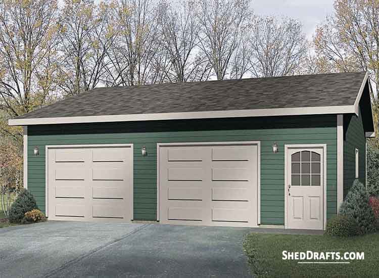 30x30 two car garage shed plans blueprints