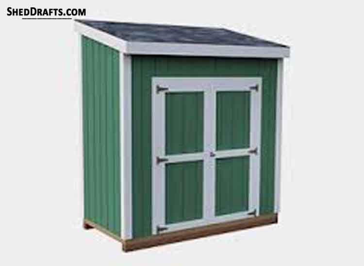4x4 lean to tool storage shed plans blueprints
