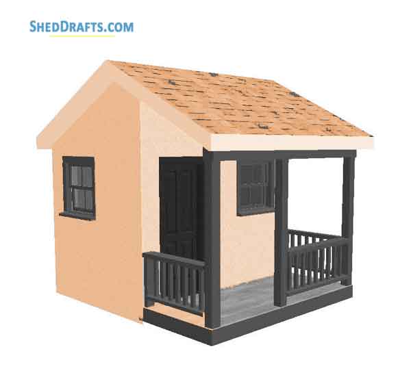 6x8 gable playhouse shed plans blueprints