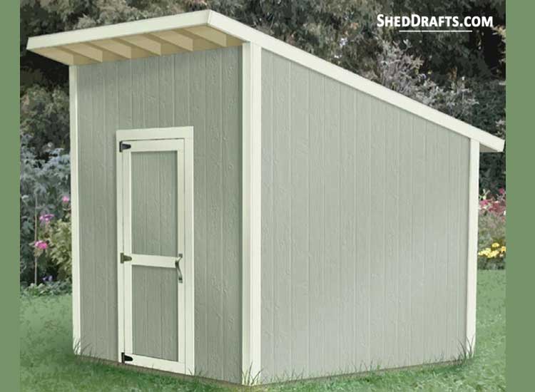 8x8 sloped roof shed plans blueprints