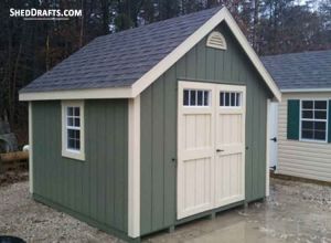 12×16 Gambrel Storage Shed Plans Blueprints For Barn Style ...
