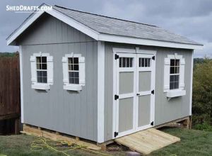 12x16 gable garden storage shed plans blueprints