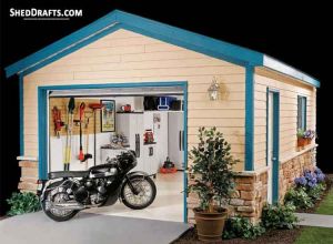 28×36 Three Car Garage Shed Plans Blueprints For Creating 
