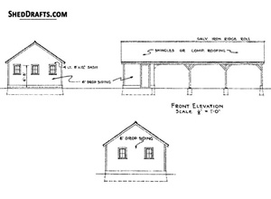 18x46 gable workshop shed plans blueprints