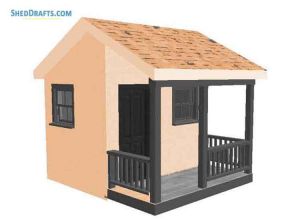 6x8 gable playhouse shed plans blueprints