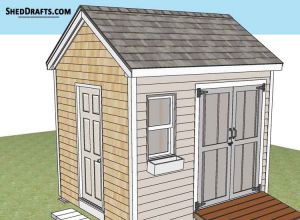 8x10 Backyard Wooden Shed Building Plans Blueprints